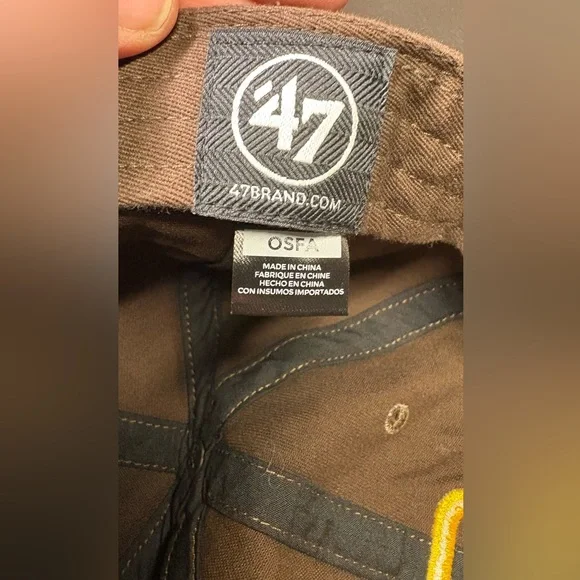 47 Brand San Diego Padres Brown and Gold Logo Cap - Picture 4 of 6